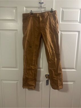 Carhartt Carpenter Brown Mens 38x34 Relaxed Fit Workwear Used